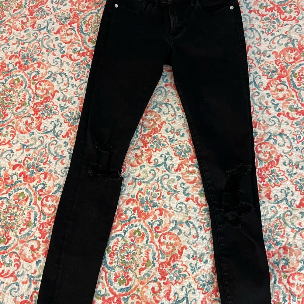 Abercrombie & Fitch Black Super Skinny Jeans 26/2 short